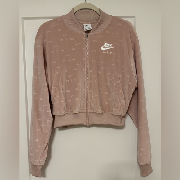 Nike Jackets & Blazers - Nike Air Women's Velour Pink Bomber Jacket